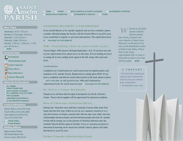 St. Anselm Parish website
